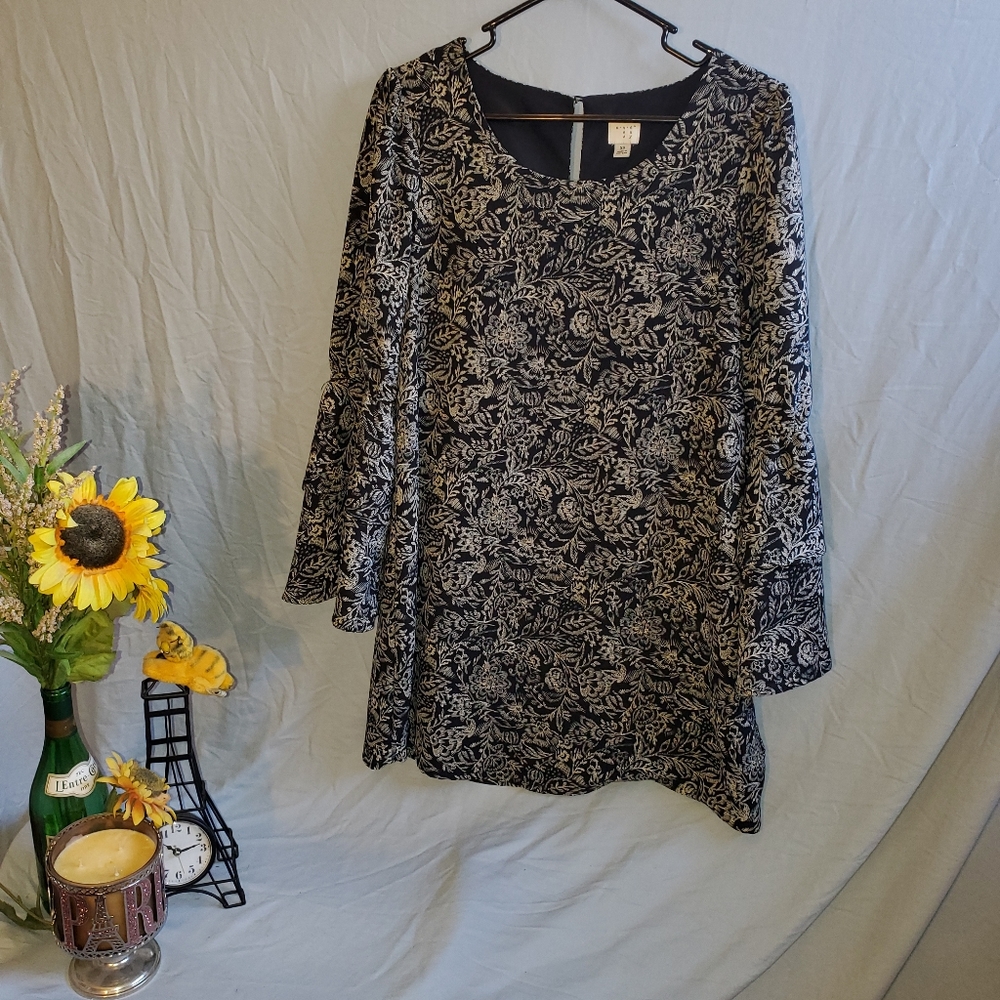 A New Day Mini Dress Flounce Sleeves Size XS